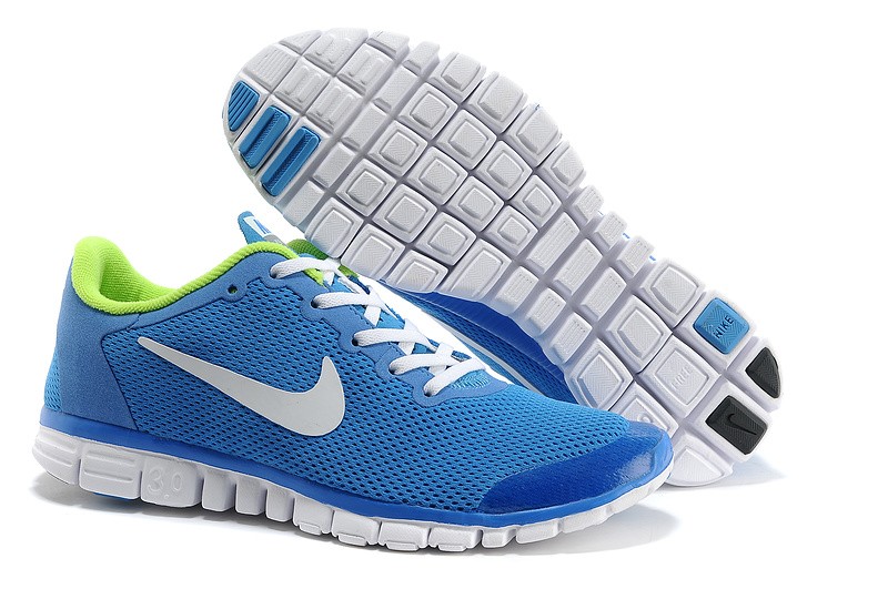 Schuhe Discount Nike Free 3.0 v2 Männer Große Royal Blue Netzwerk Bianch
