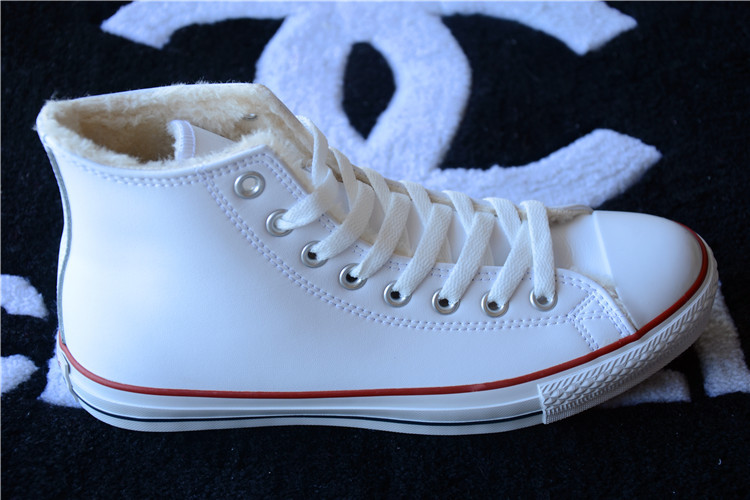 Outlet Converse Shoes All Star High Unisex Leder Weiß gegenteil